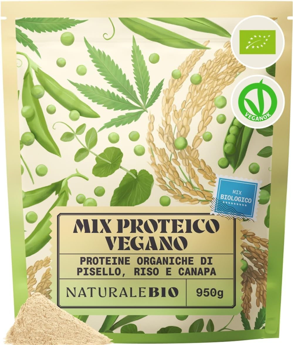 NaturaleBio proteine vegane biologiche in polvere 950 g